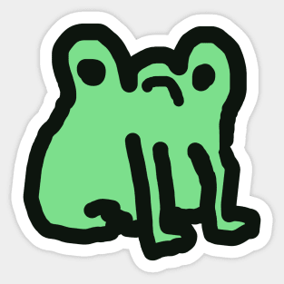 Pouting Frog Sticker